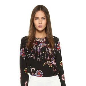 MSGM fringe paisley black and multicolored